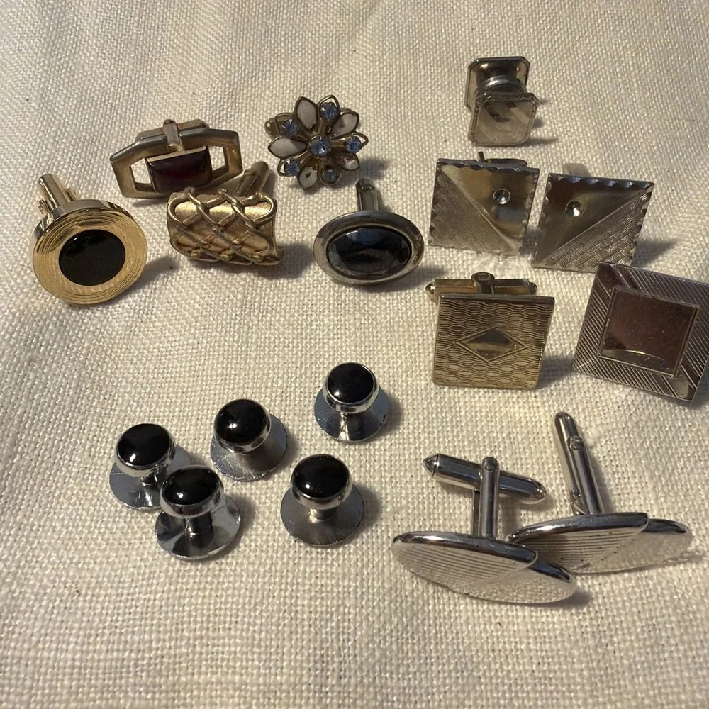 Vtg Cufflinks & Tux Buttons, Mixmatch, Some Pairs